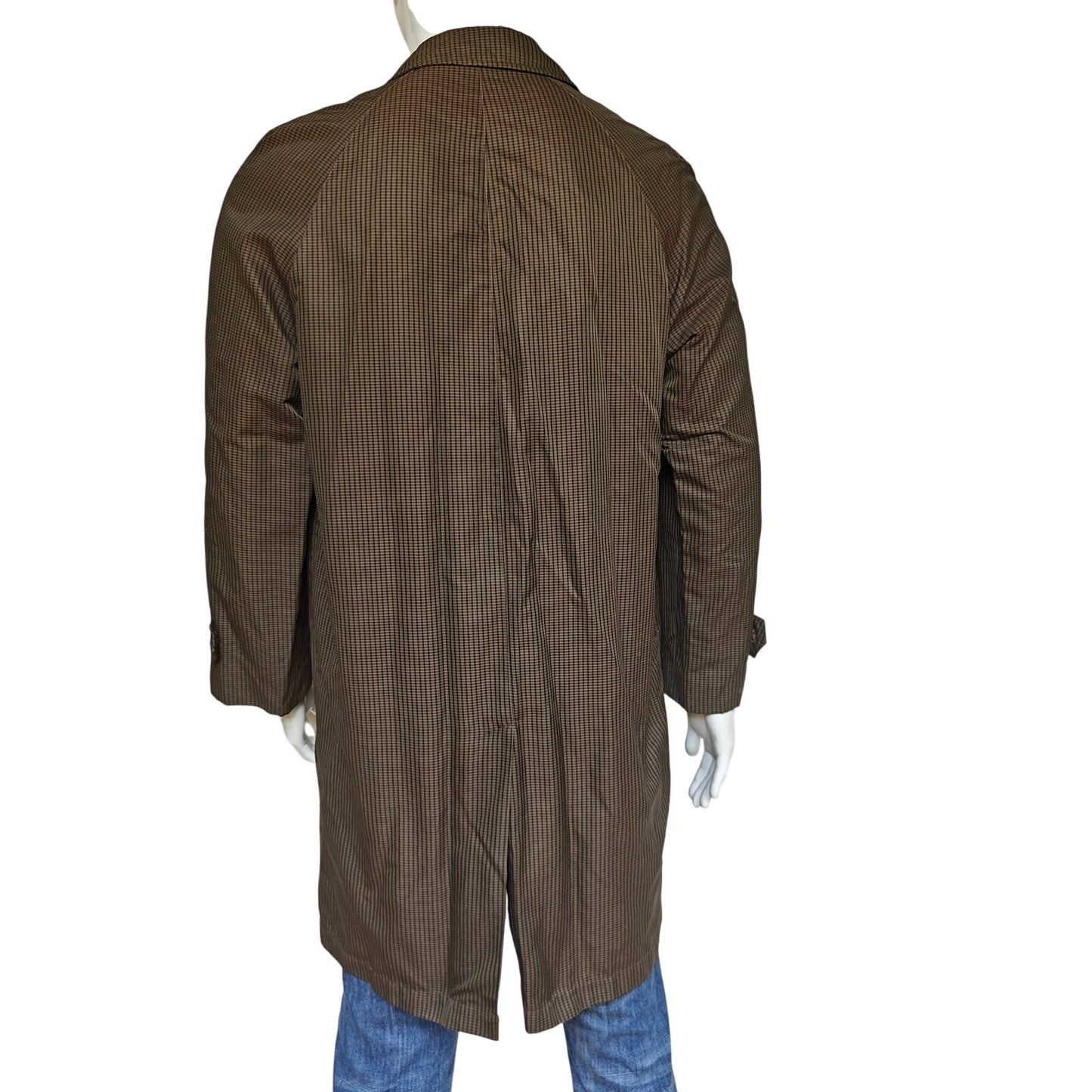 Brown Check Vintage Raincoat
