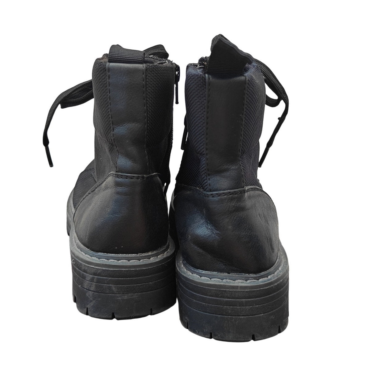 Black Lug Sole Combat Boots