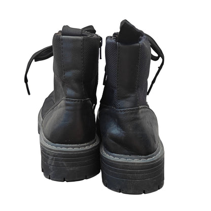 Black Lug Sole Combat Boots