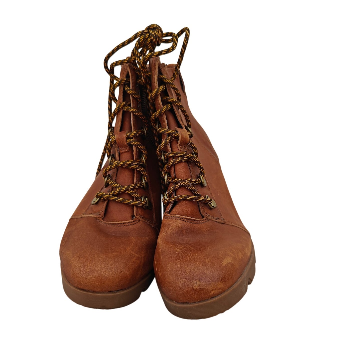 Brown Arctic Wedge II Lace Leather Boots