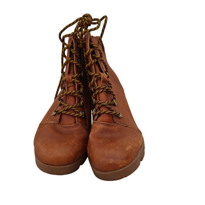 Brown Arctic Wedge II Lace Leather Boots