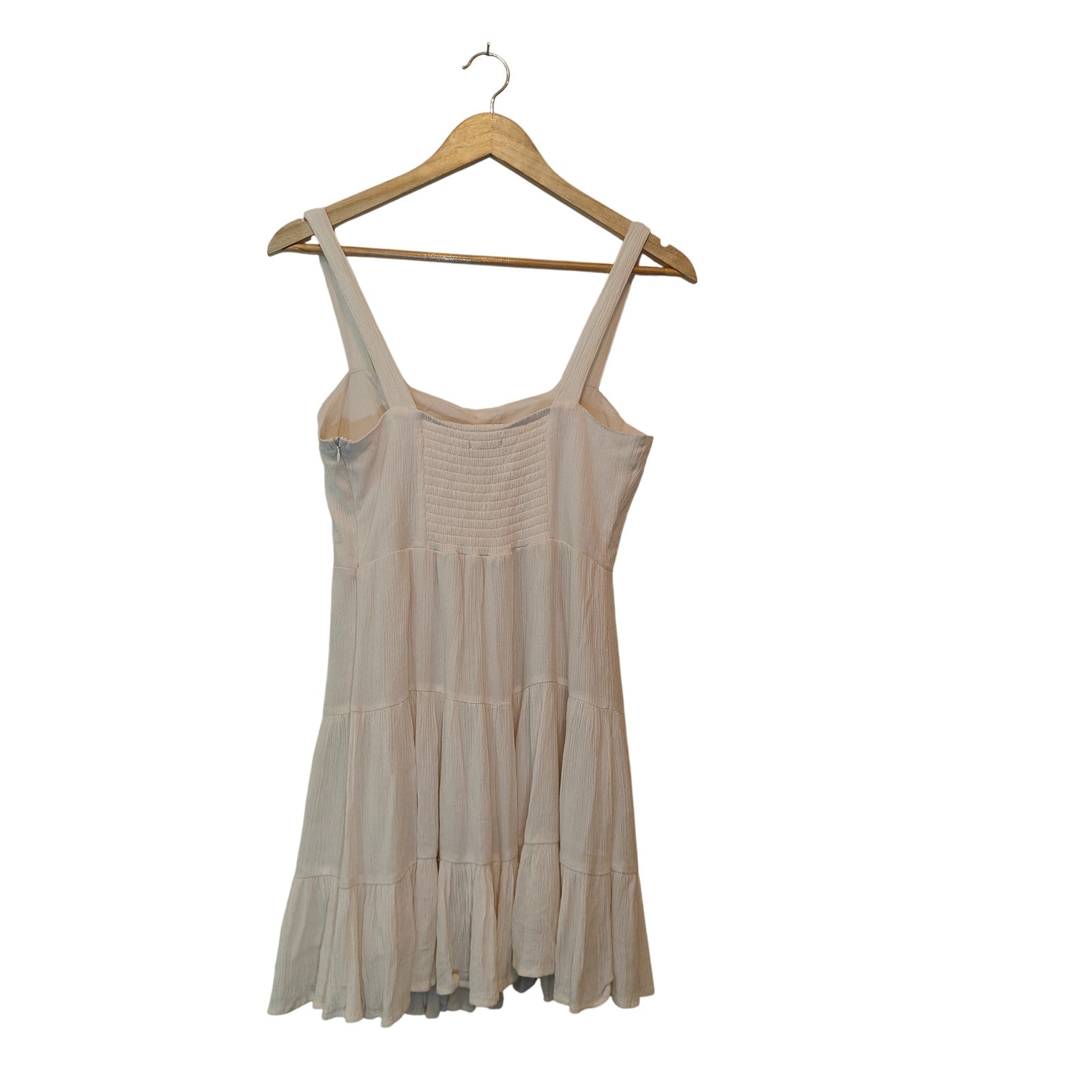 Cream Tiered Mini Dress