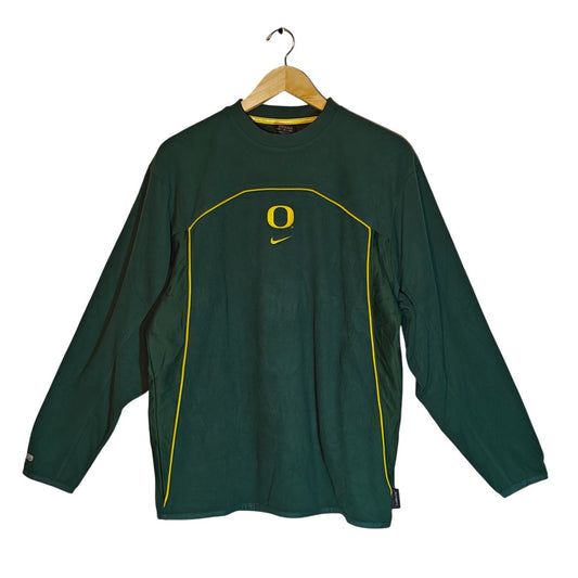 Green Oregon Ducks Vintage Fleece Pullover