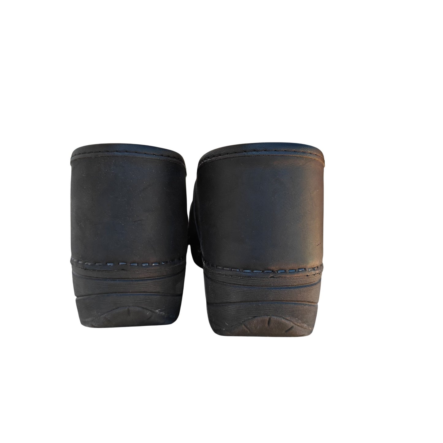 Black Leather Clogs