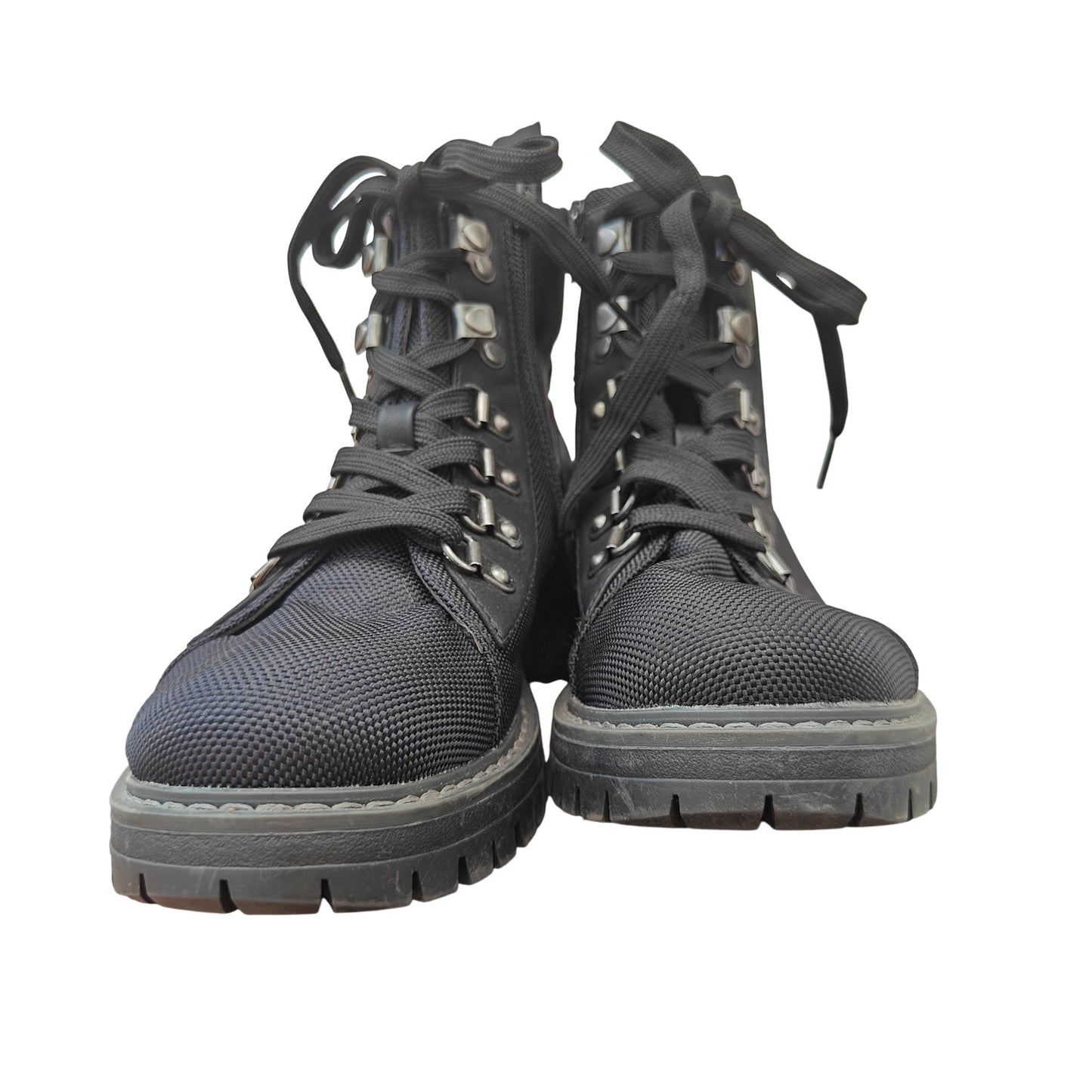 Black Lug Sole Combat Boots