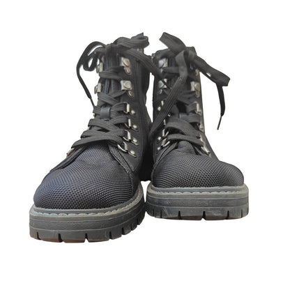 Black Lug Sole Combat Boots