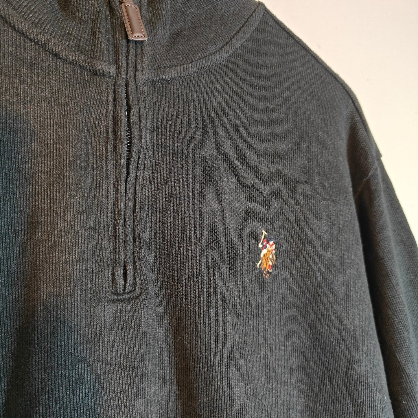 Gray Quarter Zip Pullover Sweatshirt