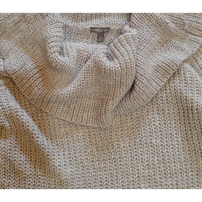 Oatmeal Cowl Neck Knit Tunic Sweater