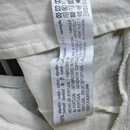 Ivory Linen-Blend Plunge Crop Top With Wrap Waist