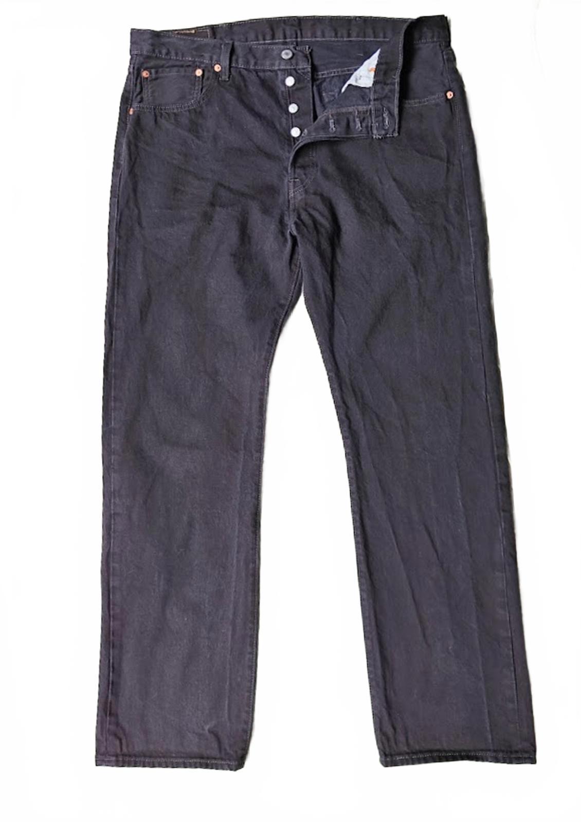 Black 501 Button Fly Jeans Size 38x32