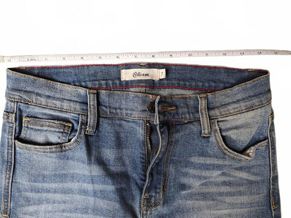 Midrise Unrolled Hem Jeans