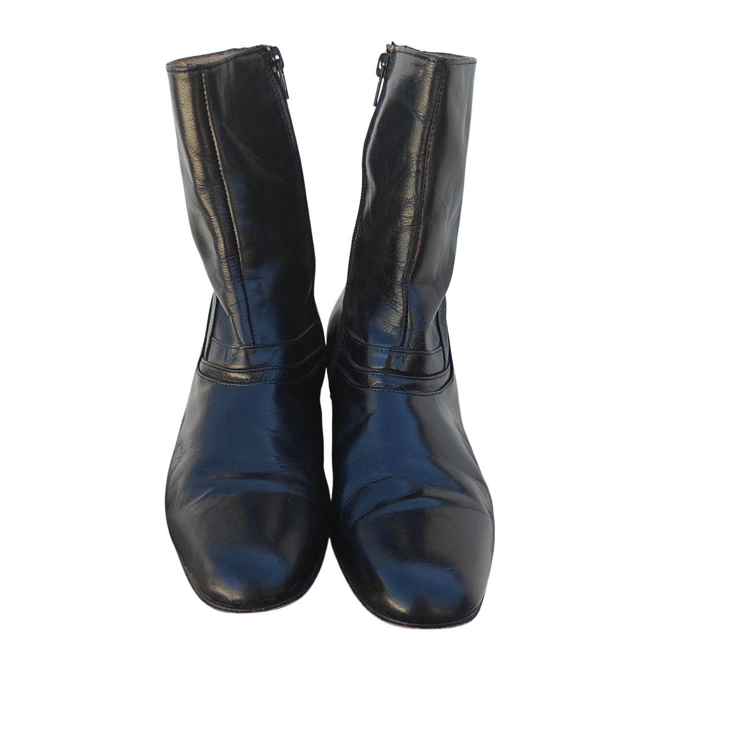 Black Leather Ankle Boots