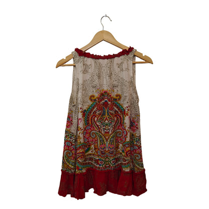 Boho Paisley Print Sleeveless Tank Top