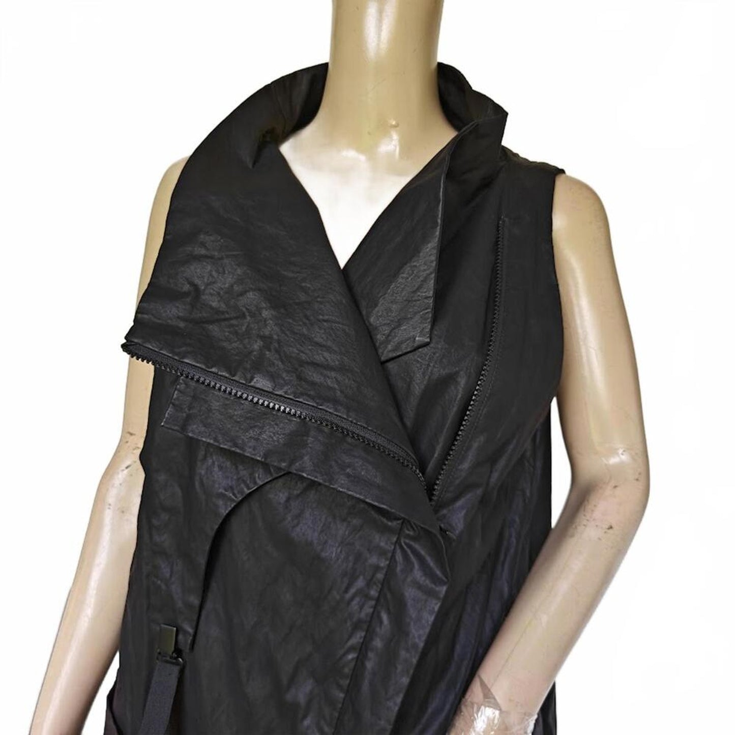 Black Avant Garde Asymmetrical Sleeveless Dress