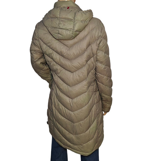 Olive Packable Down Puffer Coat