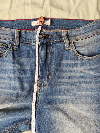 Midrise Unrolled Hem Jeans