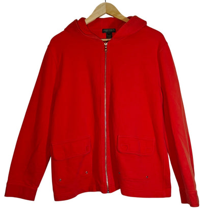 Red Full Zip Hoodie Jacket