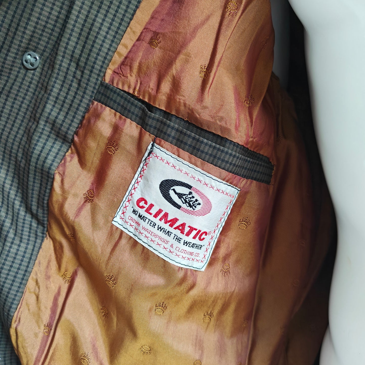 Brown Check Vintage Raincoat
