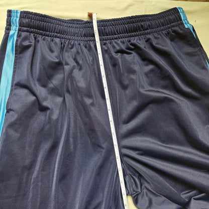 Navy Track Pants With Side Stripe and Elastic Waist
