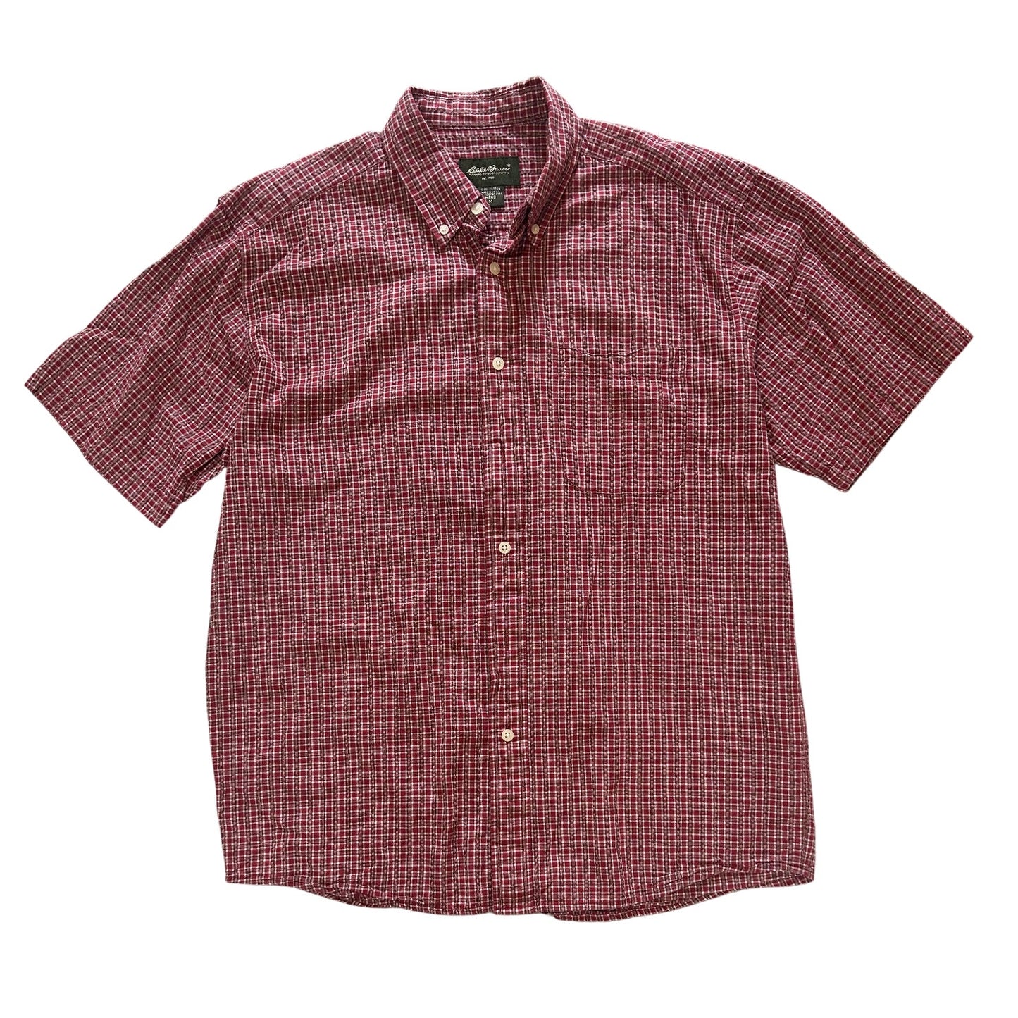 Red Plaid Button Down Shirt