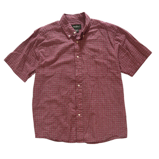 Red Plaid Button Down Shirt