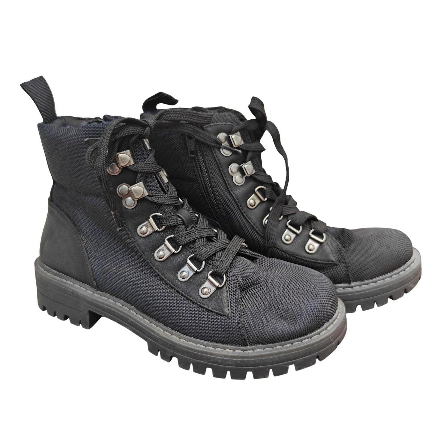 Black Lug Sole Combat Boots