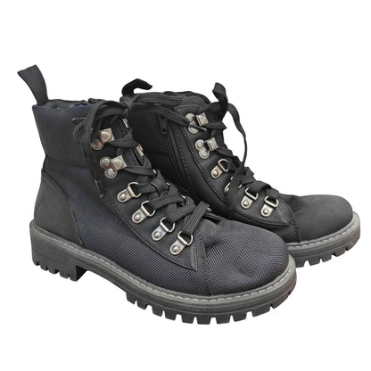 Black Lug Sole Combat Boots