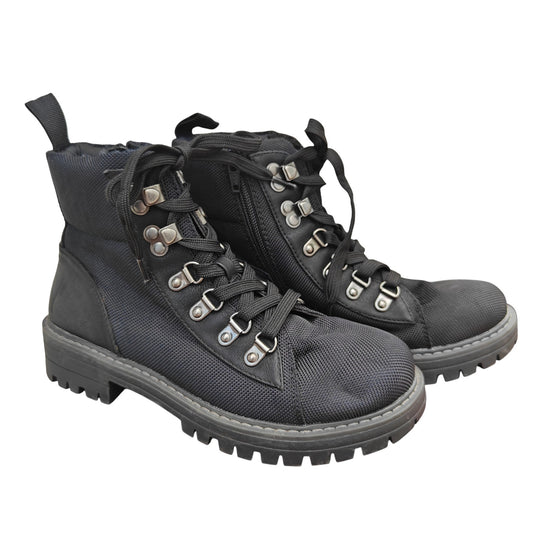 Black Lug Sole Combat Boots
