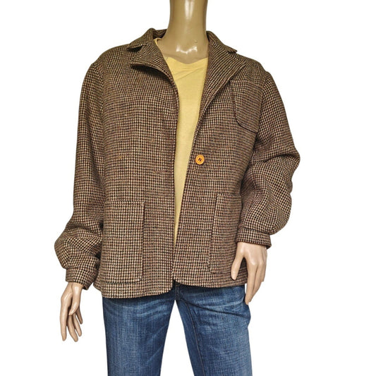 Vintage 70s Wool Tweed Jacket Made in Uruguay