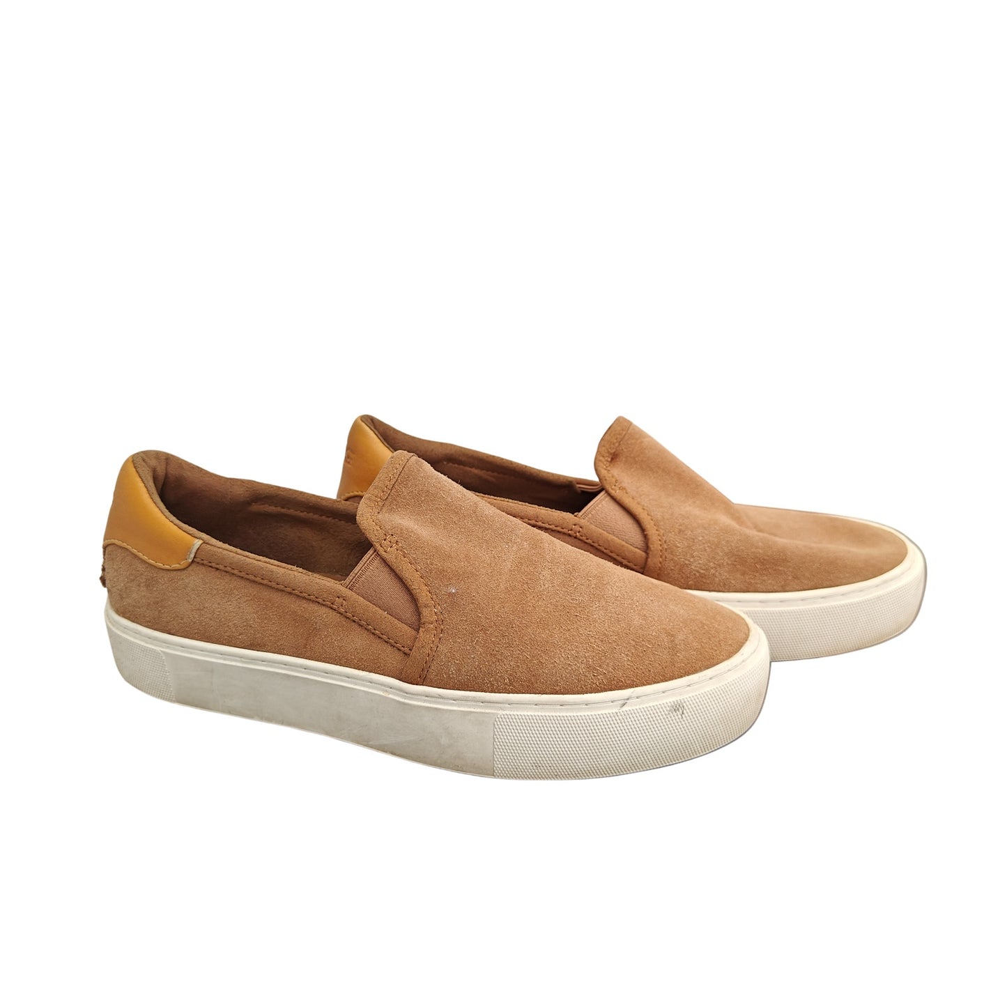 Brown Suede Slip On Sneakers