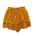 Yellow Boho Print Shorts