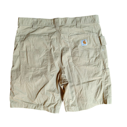 Relaxed Fit Khaki Cargo Shorts