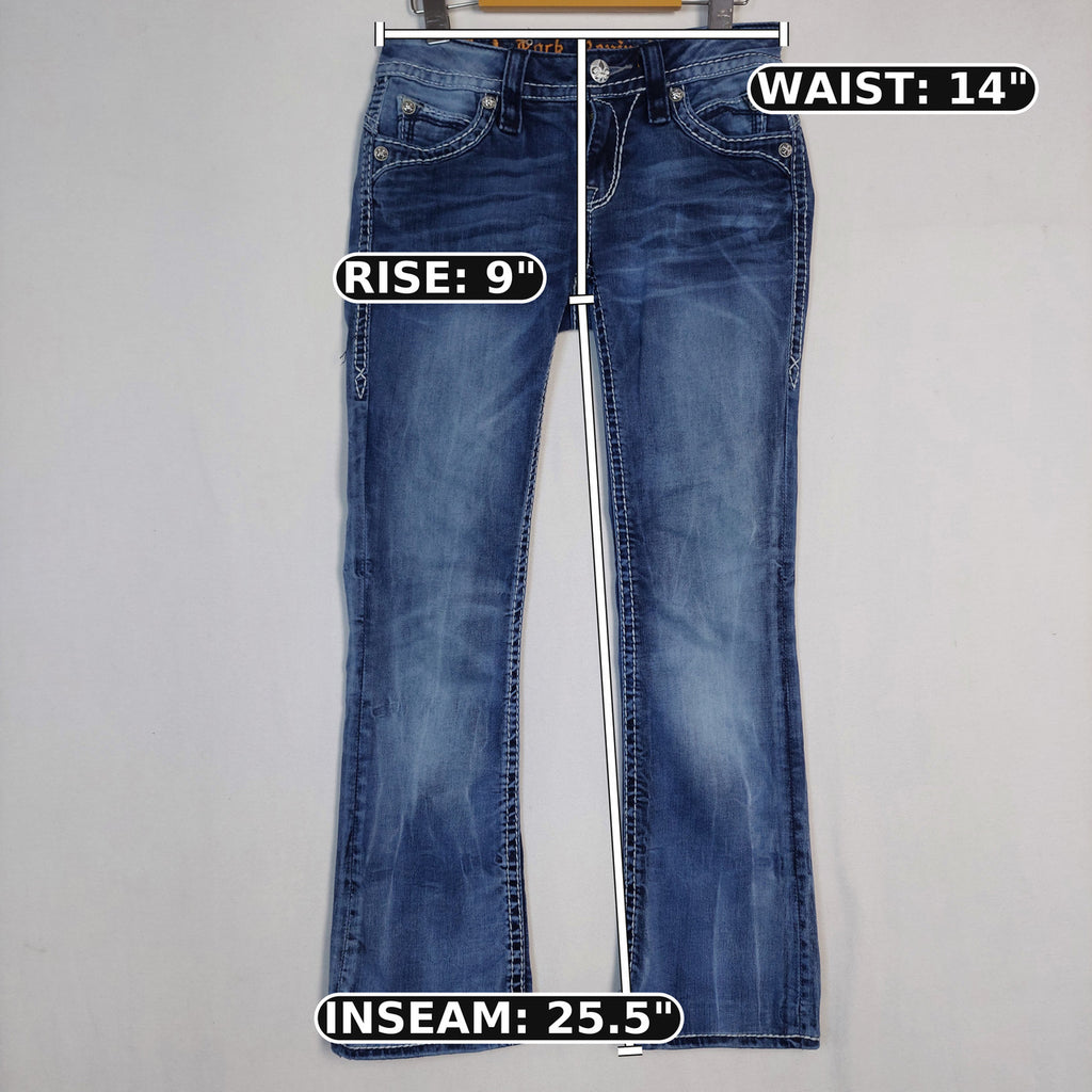 Rock Revival Johanna Bootcut Jeans Women’s 27 Medium Wash Stretch Denim