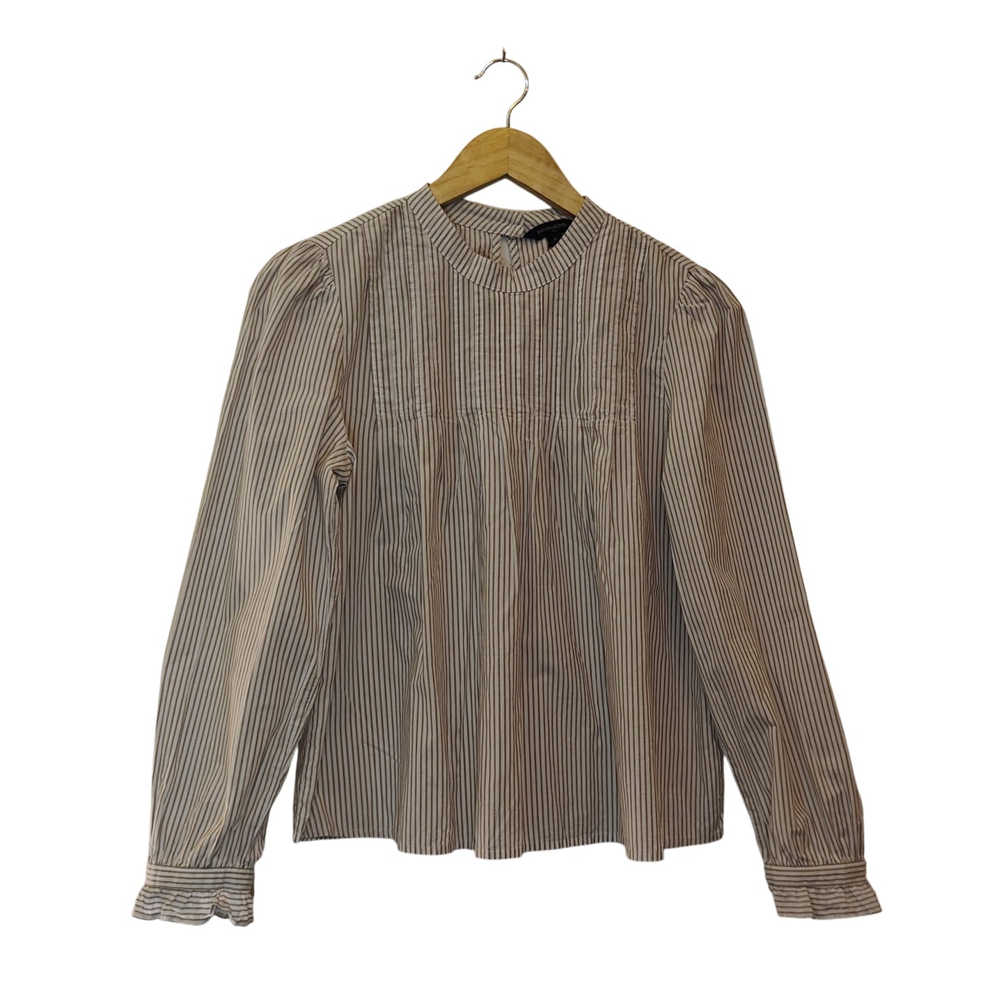 Striped Mock Neck Blouse