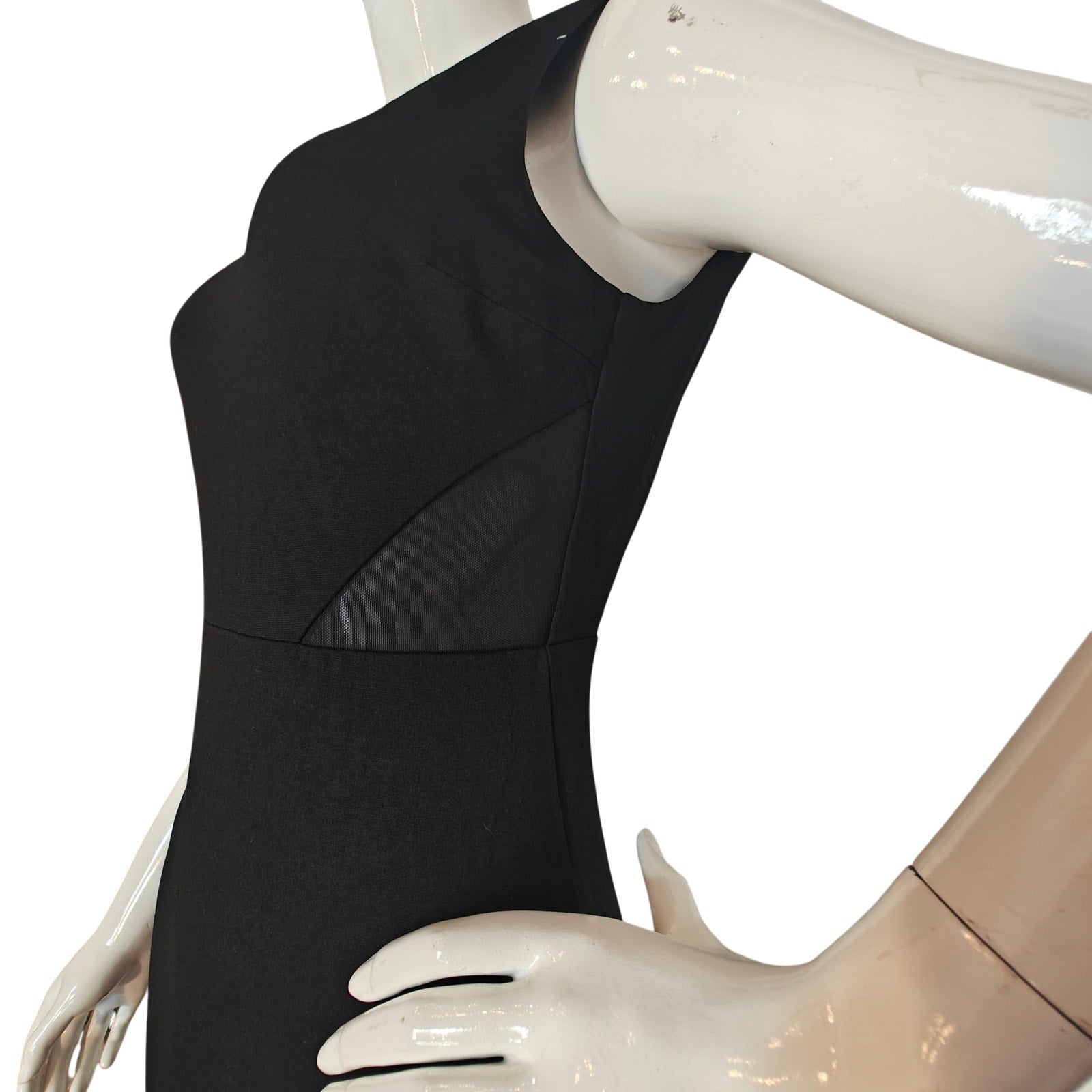 Black Bodycon Mini Dress with Open Back