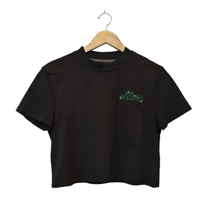 Organic Cotton Floral Logo Crop Tee