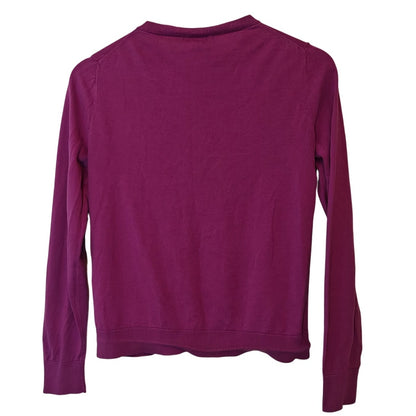 Caryn Purple Cardigan Sweater