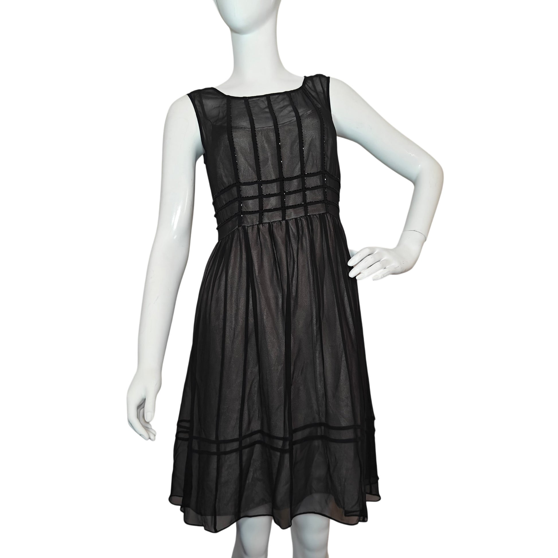 Black Illusion Mesh Cocktail Dress