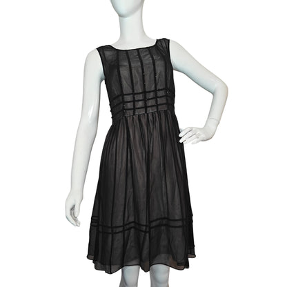 Black Illusion Mesh Cocktail Dress