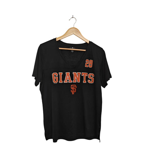SF Giants Buster Posey 28 V Neck Tee