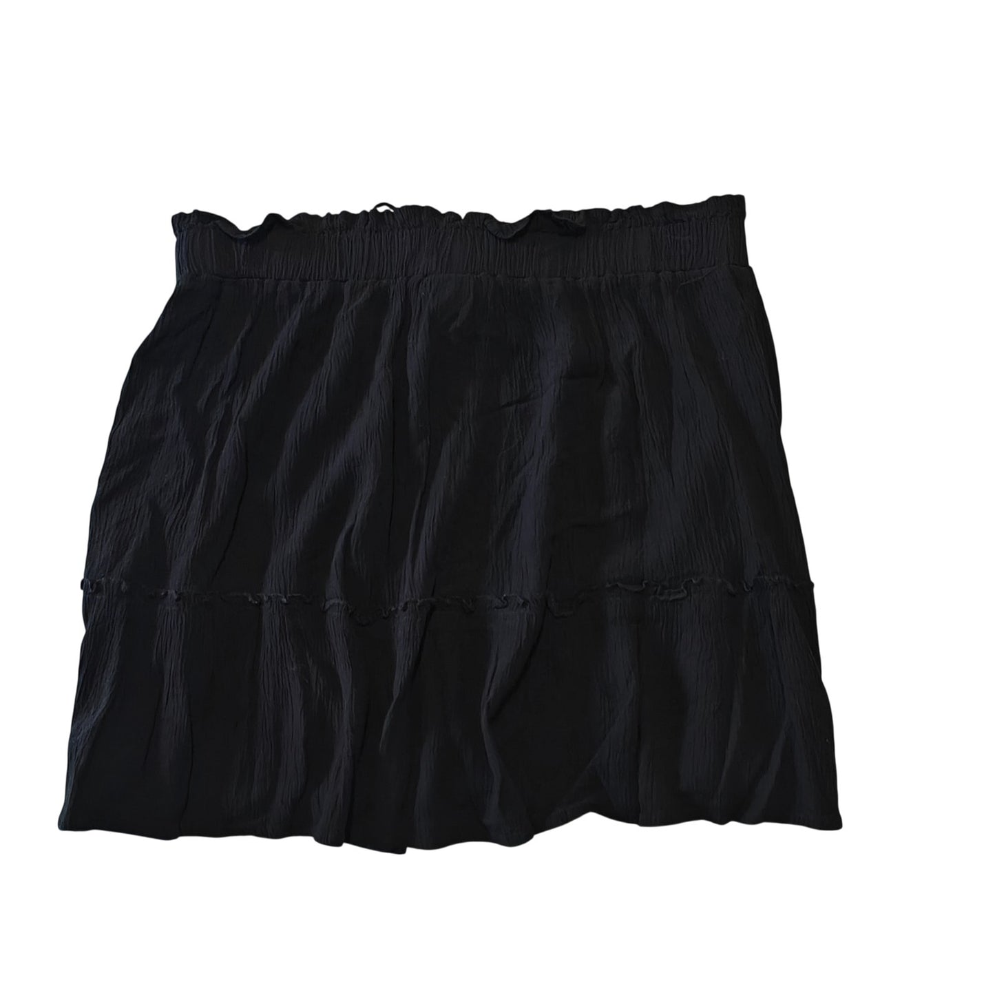 Black Tiered Mini Skirt