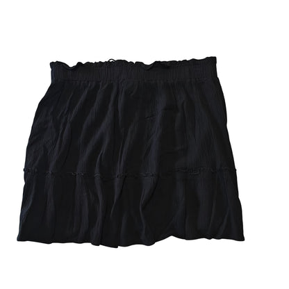Black Tiered Mini Skirt