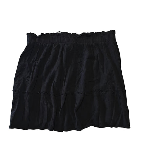 Black Tiered Mini Skirt