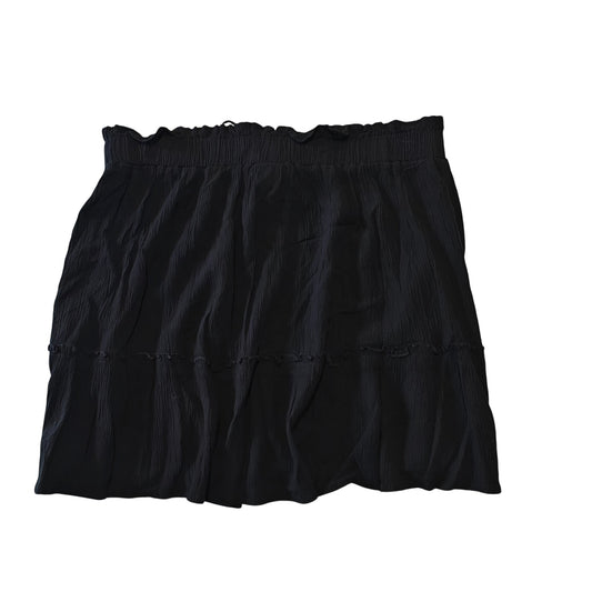 Black Tiered Mini Skirt