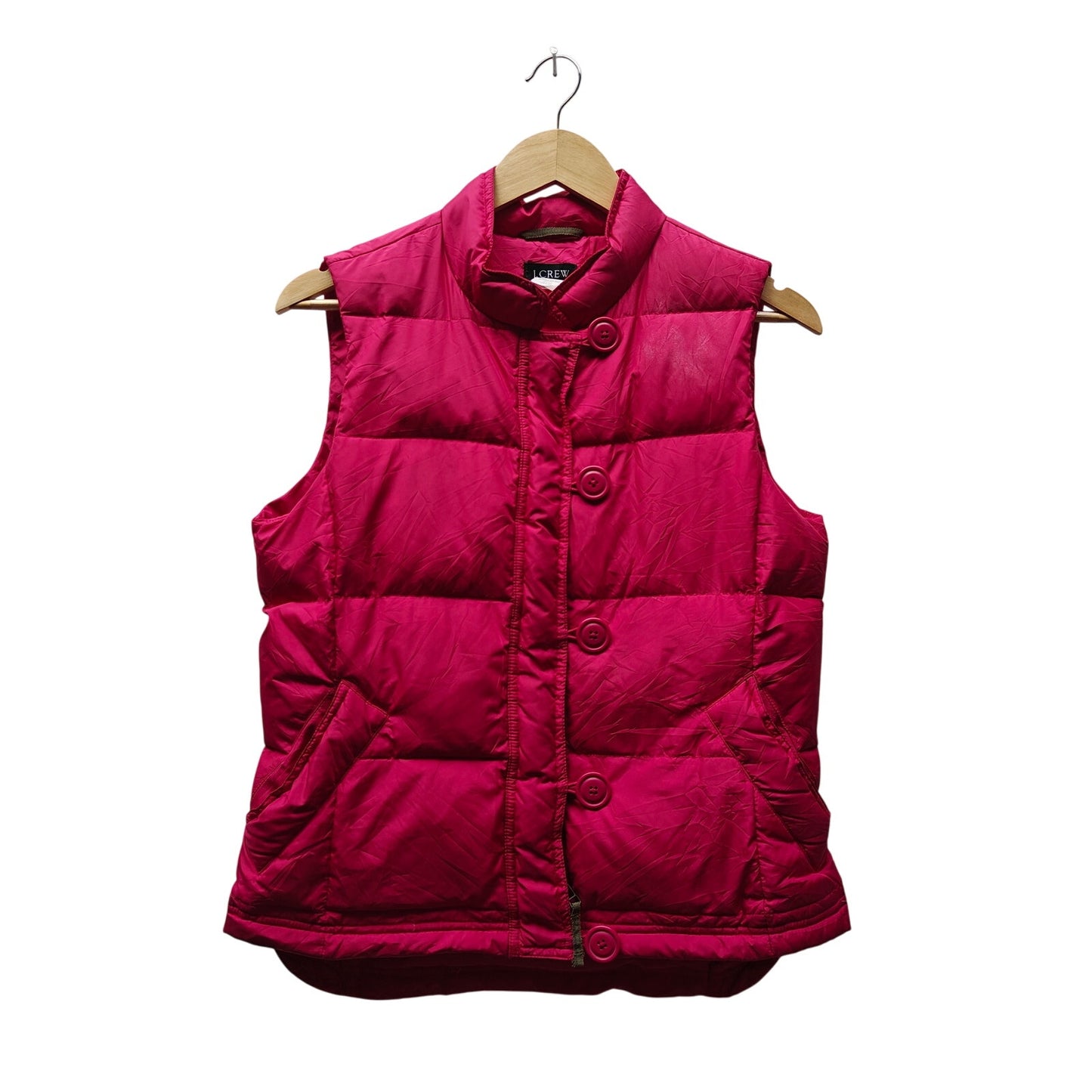 Magenta Quilted Puffer Vest