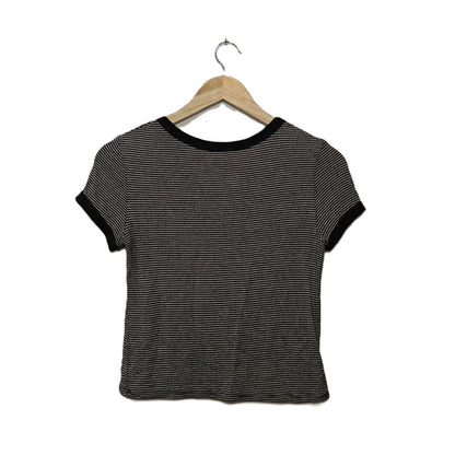 Black and White Striped Baby Tee