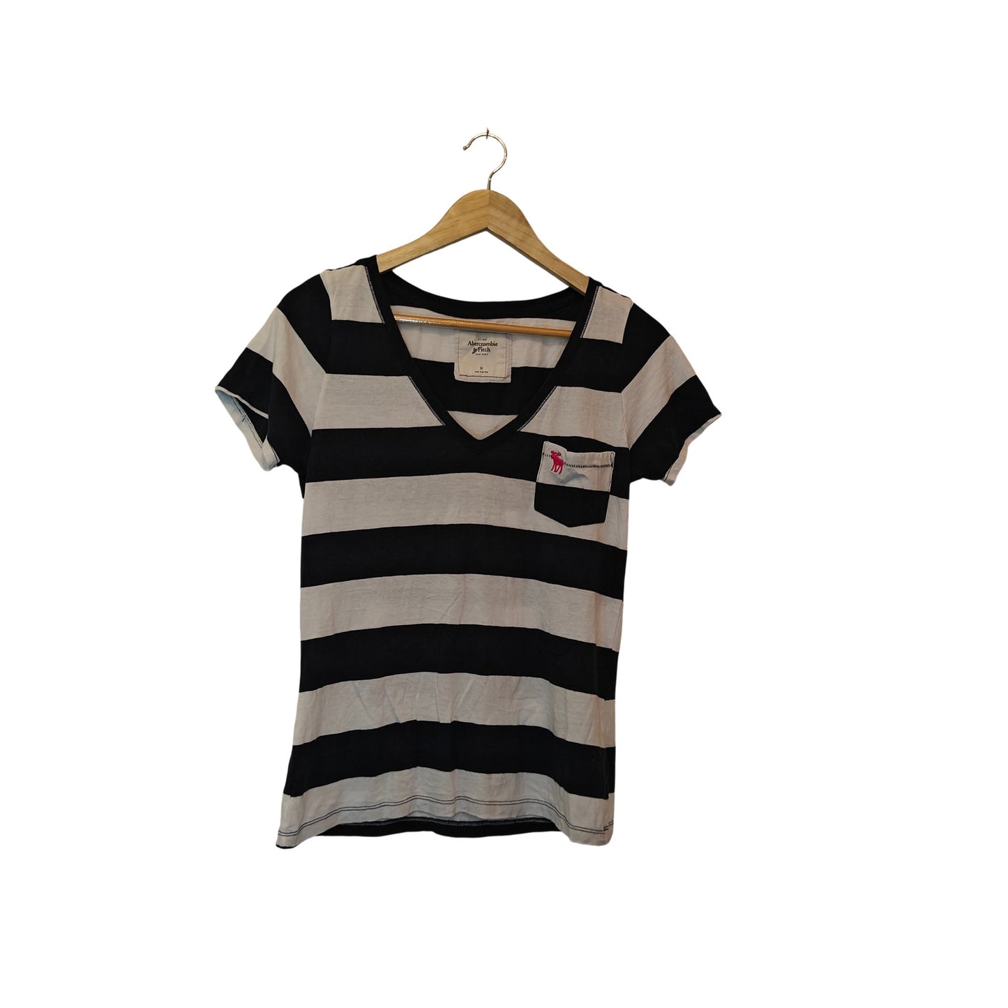 Striped Navy and White Pocket Tee