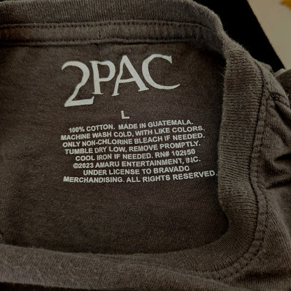 Tupac Shakur Portrait Gray Graphic Tee