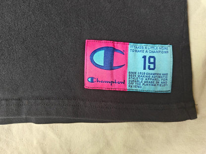 Black Crop Tee With Pink/Blue Patch
