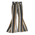 Striped Bell Bottom Jeans